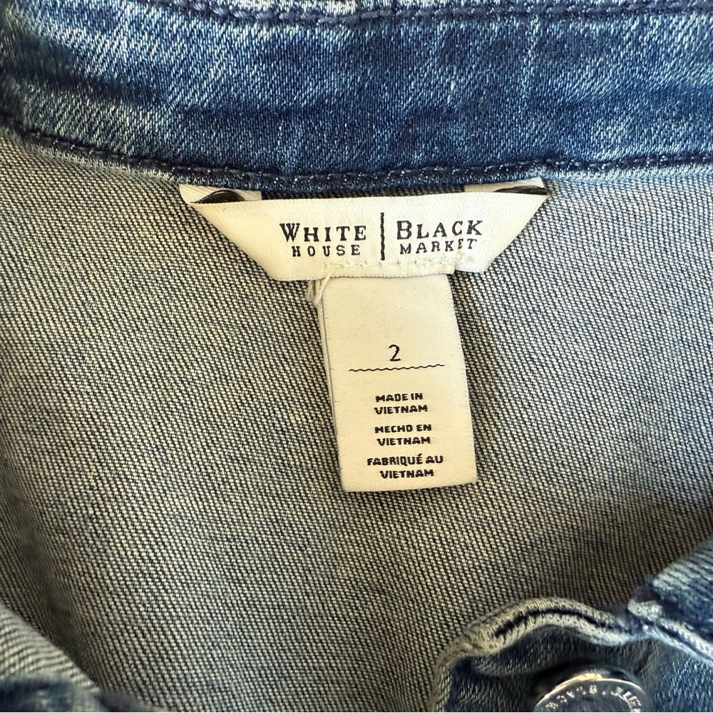 White House Black Market Denim Jacket - Picture 4 of 5